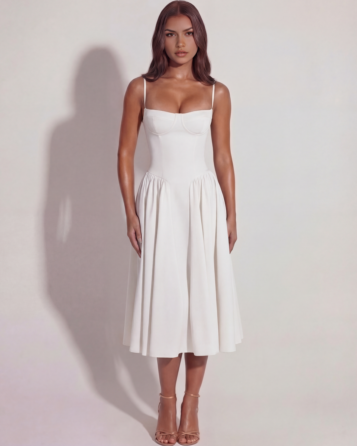 Aurelia Structured Bustier Midi Dress