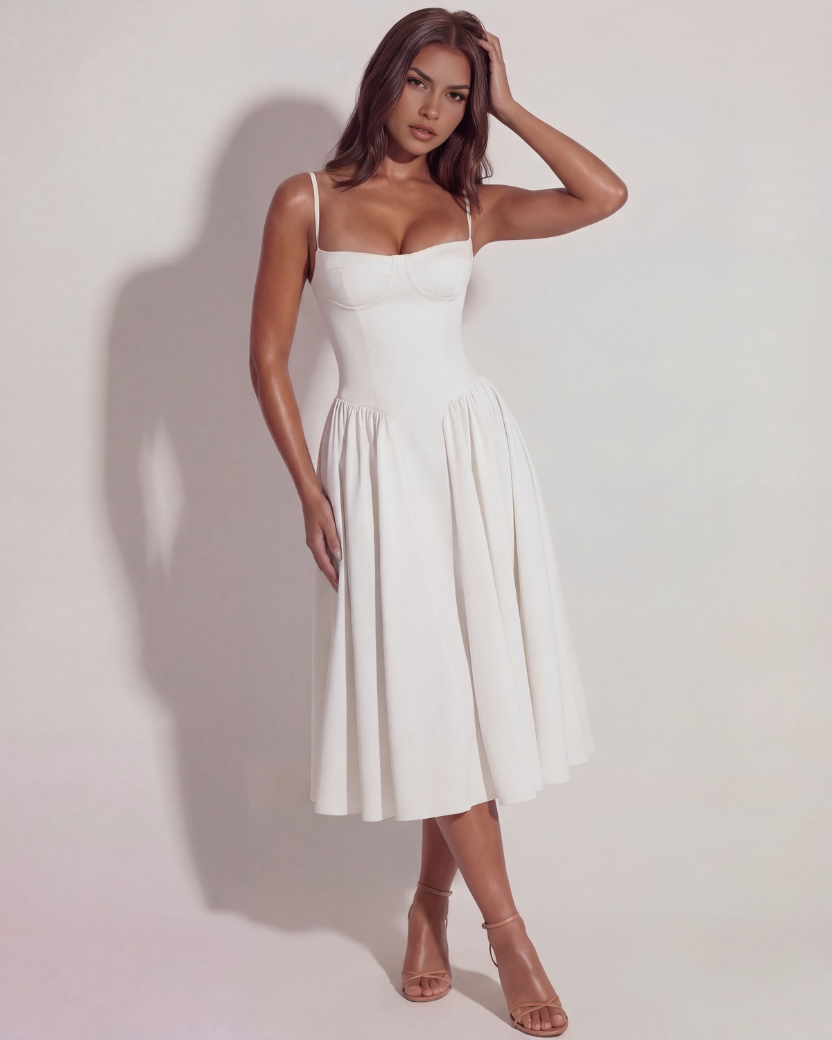 Aurelia Structured Bustier Midi Dress