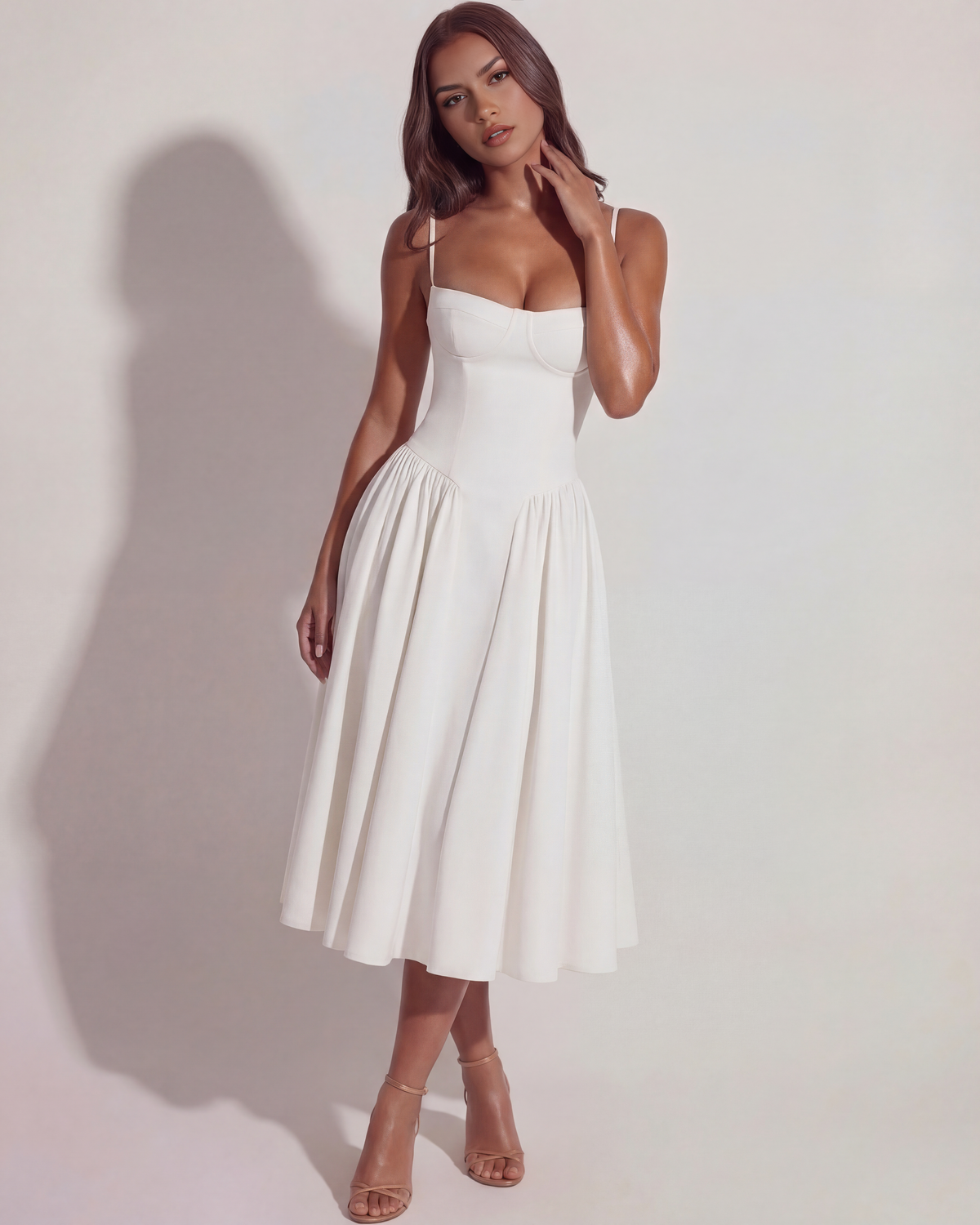 Aurelia Structured Bustier Midi Dress