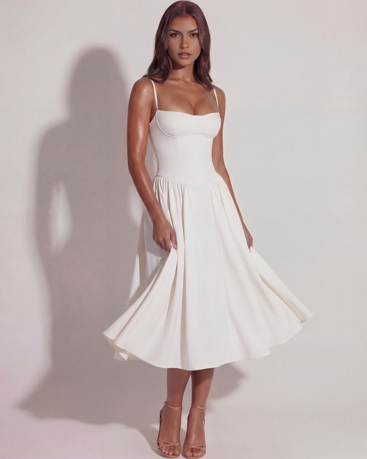 Aurelia Structured Bustier Midi Dress