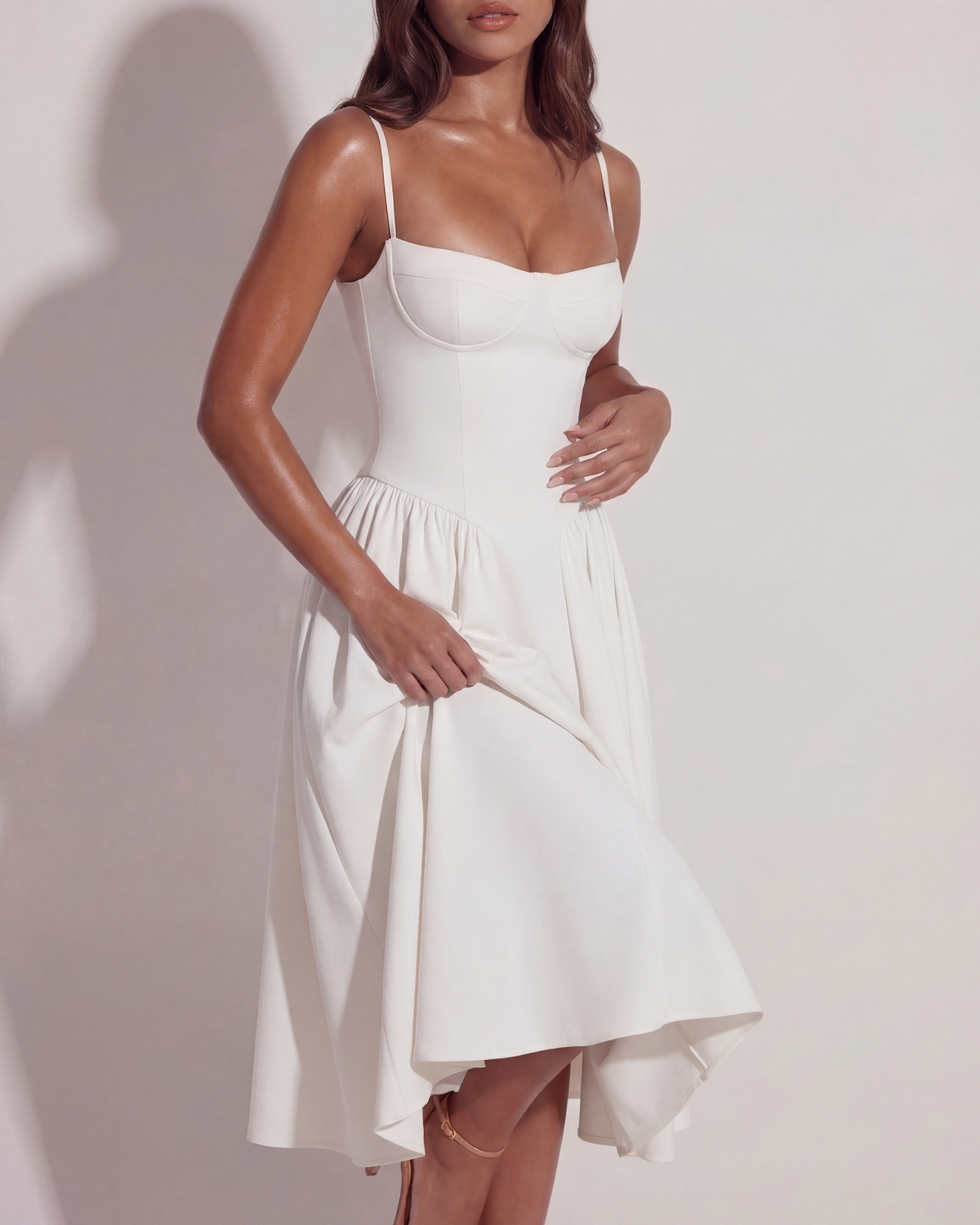 Aurelia Structured Bustier Midi Dress