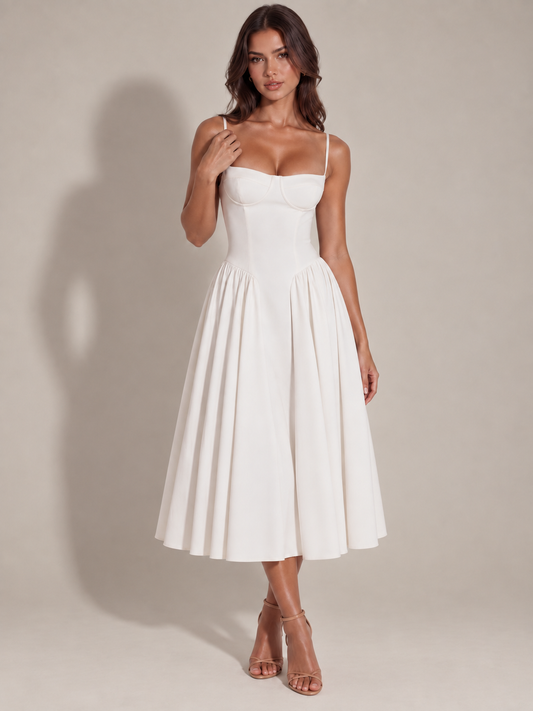 Aurelia Structured Bustier Midi Dress