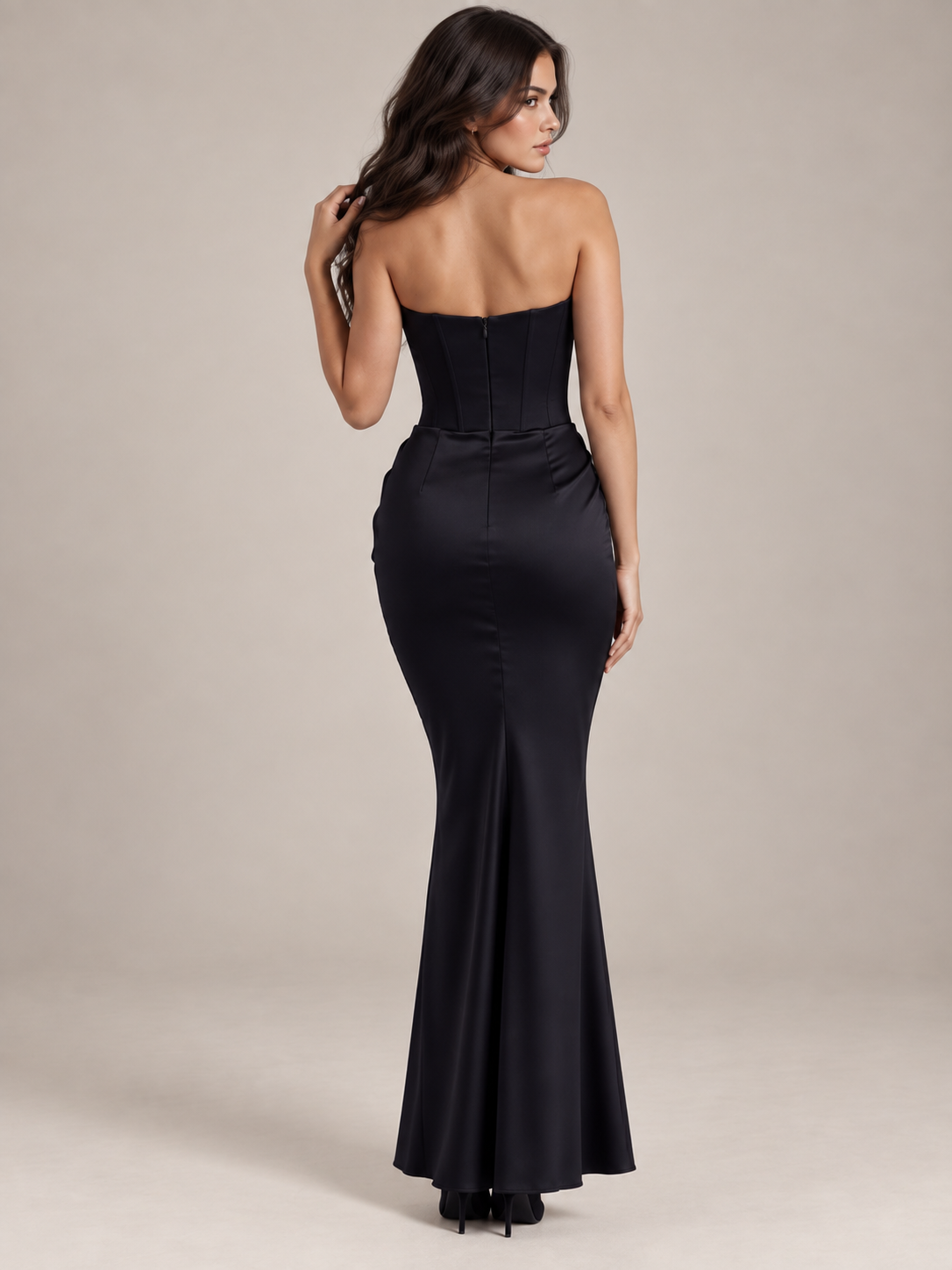 Elara Strapless Corset Maxi Dress